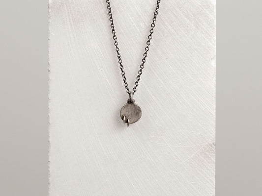 Pierced Silver Pendant and Cable Chain