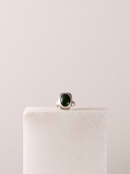 Silver and Jade Ring